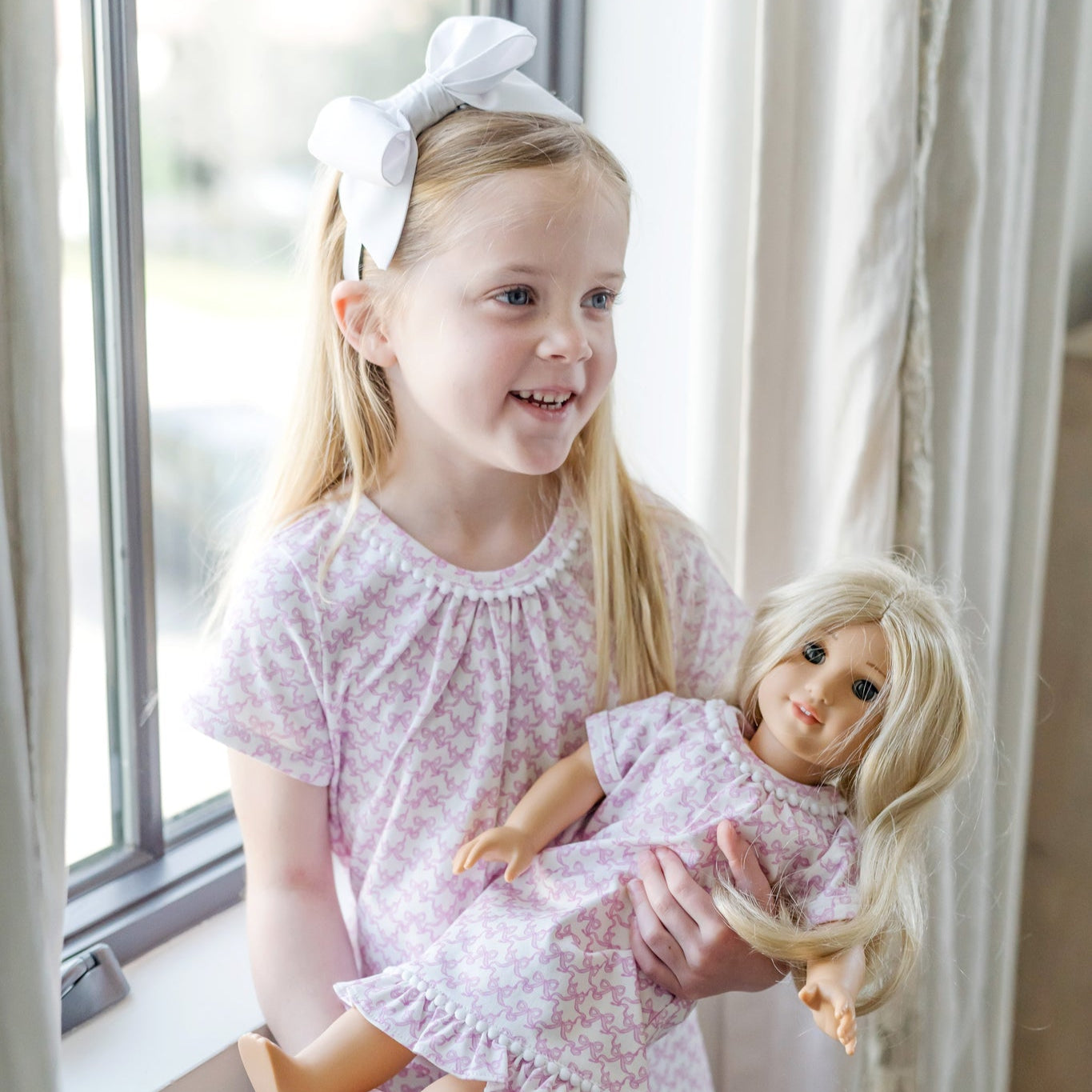 Buy Camden Doll Dress Pretty Pink Bows kids clothing online