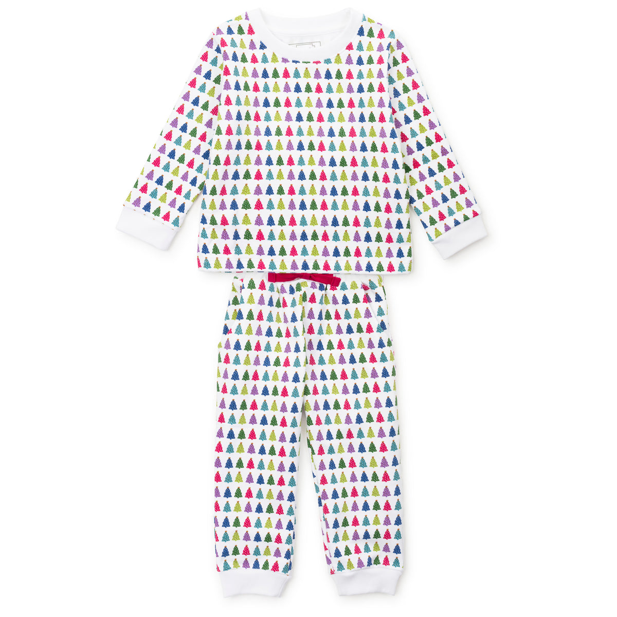 Everyday Edie Girls' Sweatshirt Jogger Set Christmas Tree Bright Kidswear