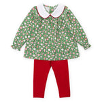 Everyday Morgan Set Girls' Legging Set Retro Ornaments Kidswear