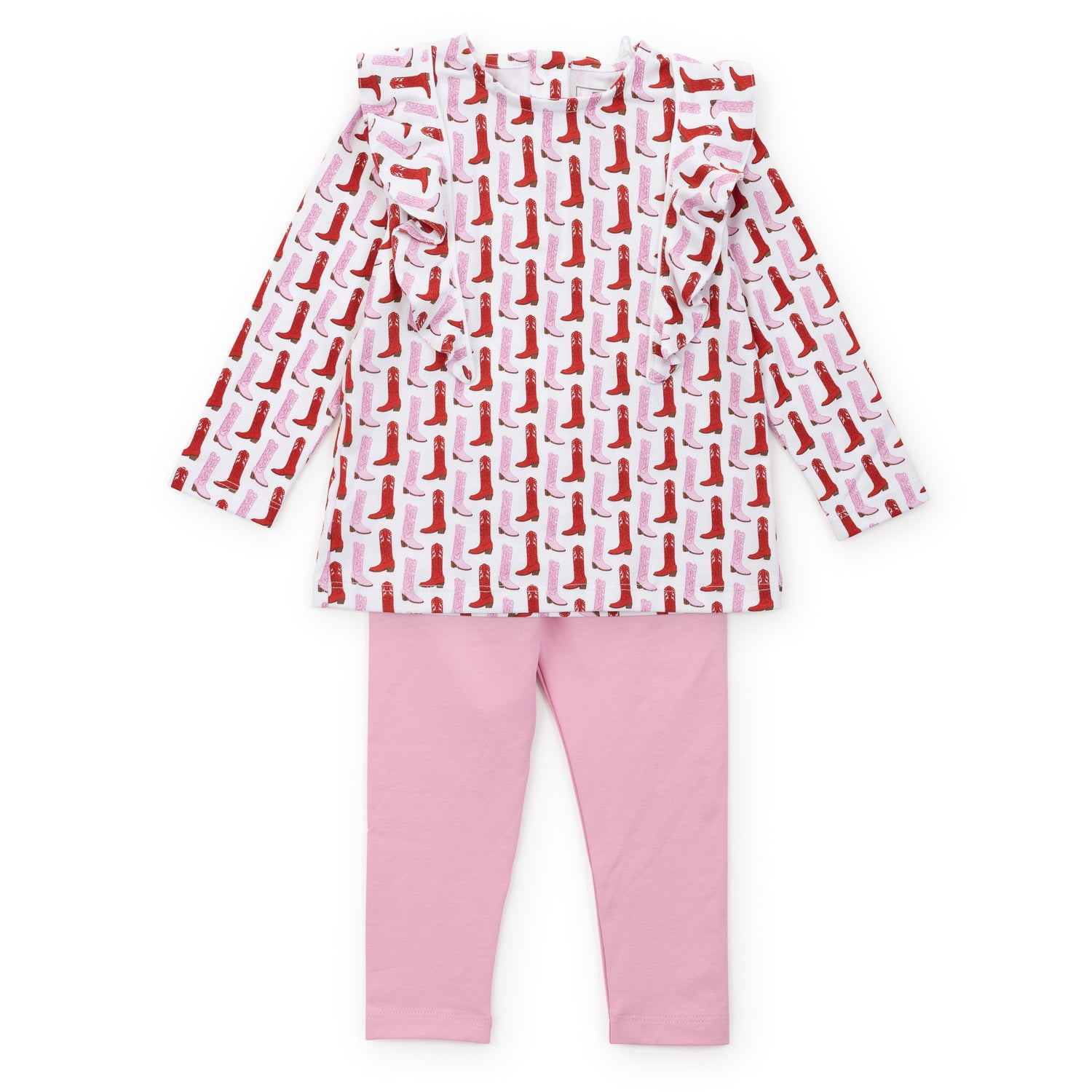 Olive Set Girls' Legging Set City Boots