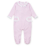 Everyday Lucy Girls' Romper - Scalloped in Pink Kidswear