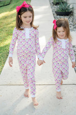 Alden Girls' Pajama Pant Set - Tropical Fruit soft cotton kids fashion wear
