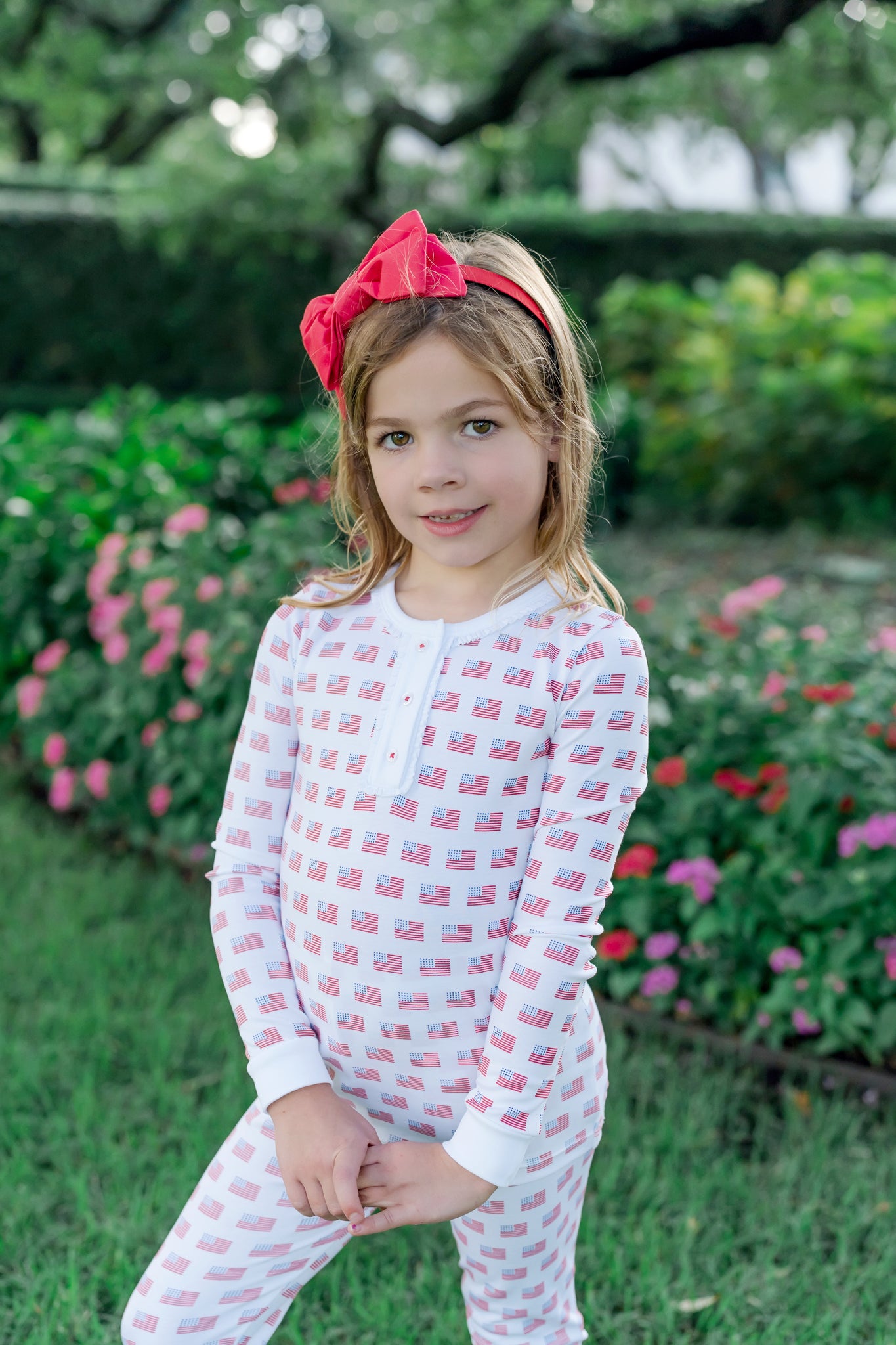 Buy Alden Girls' Pajama Pant Set - American Flag kids clothing online