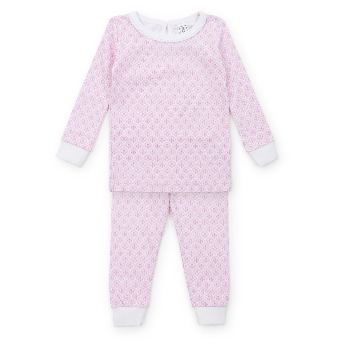 Everyday Ava Girls' Pajama Pant Set - Scalloped in Pink Kidswear