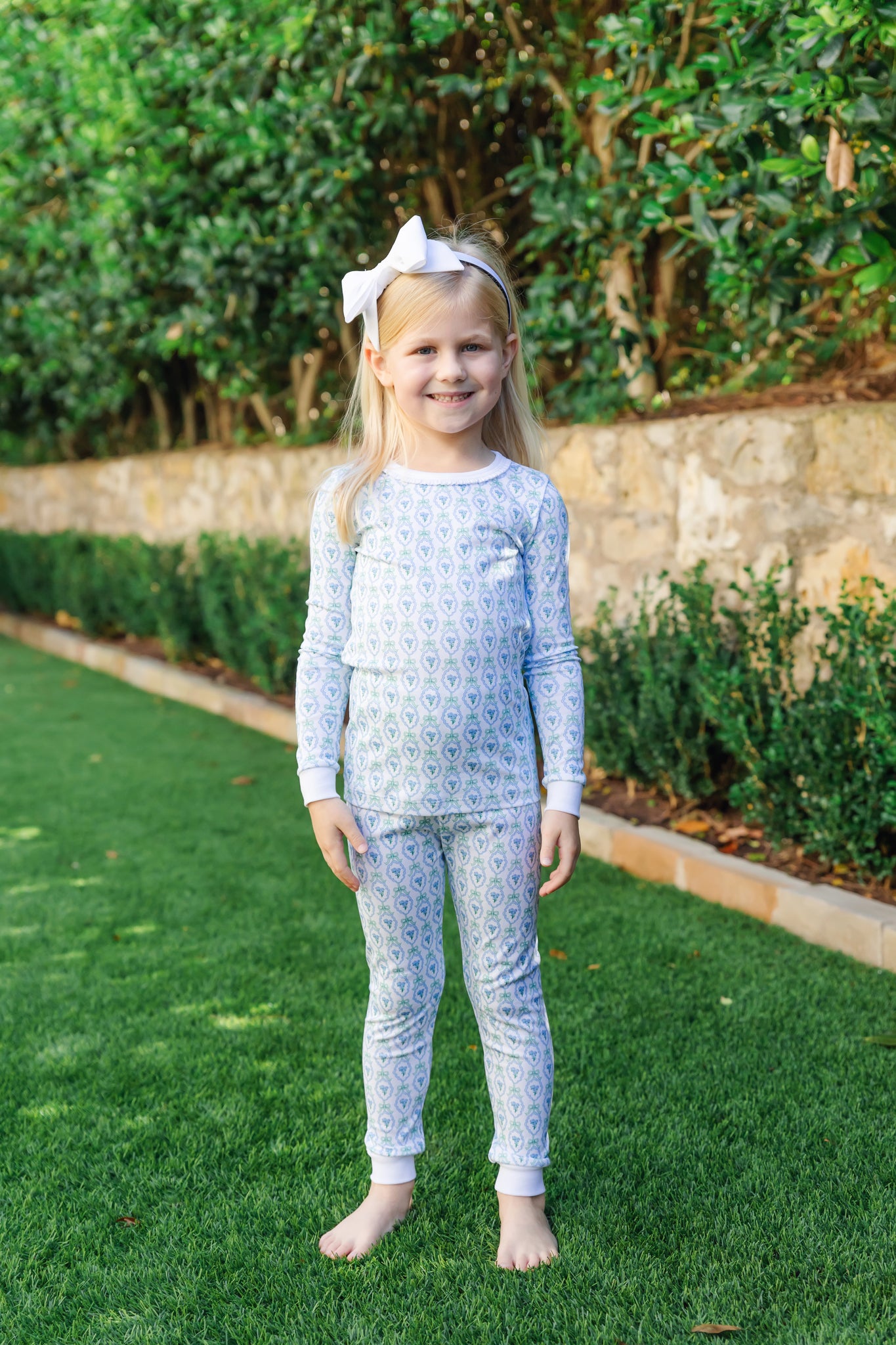 Ava Girls' Pajama Pant Set - Hampton Blooms stylish kids outfit collection