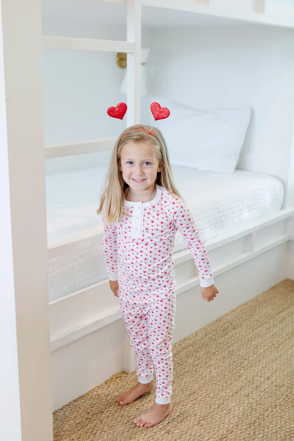 Alden Girls' Pajama Pant Set - Heart to Heart Pink soft cotton kids fashion wear