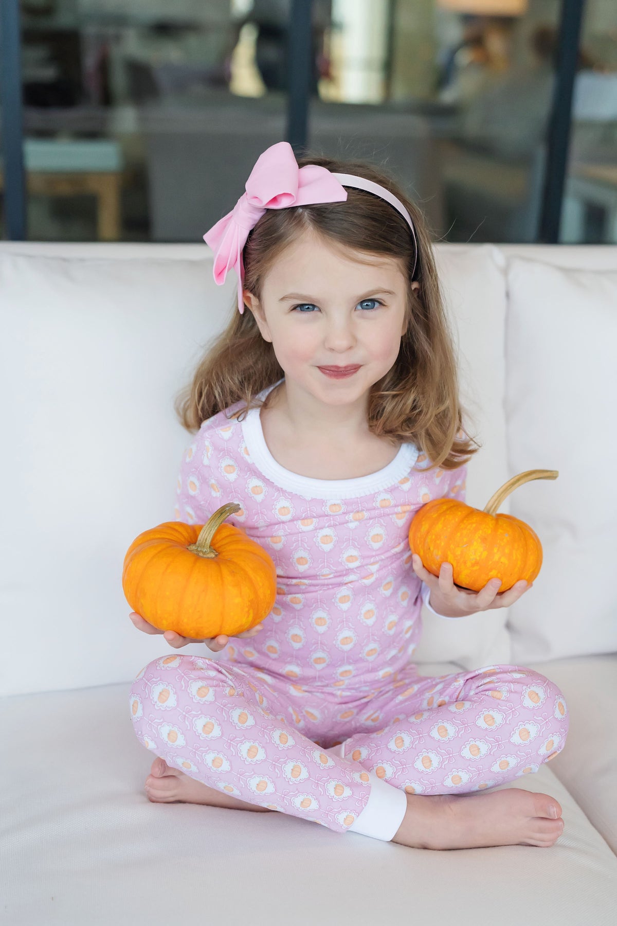 Ava Girls' Pajama Pant Set - Pretty Pumpkins outfit perfect for everyday wear