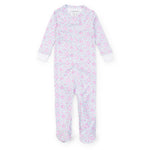 Everyday Parker Girls' Zipper Pajama - Sandcastles Pink Kidswear