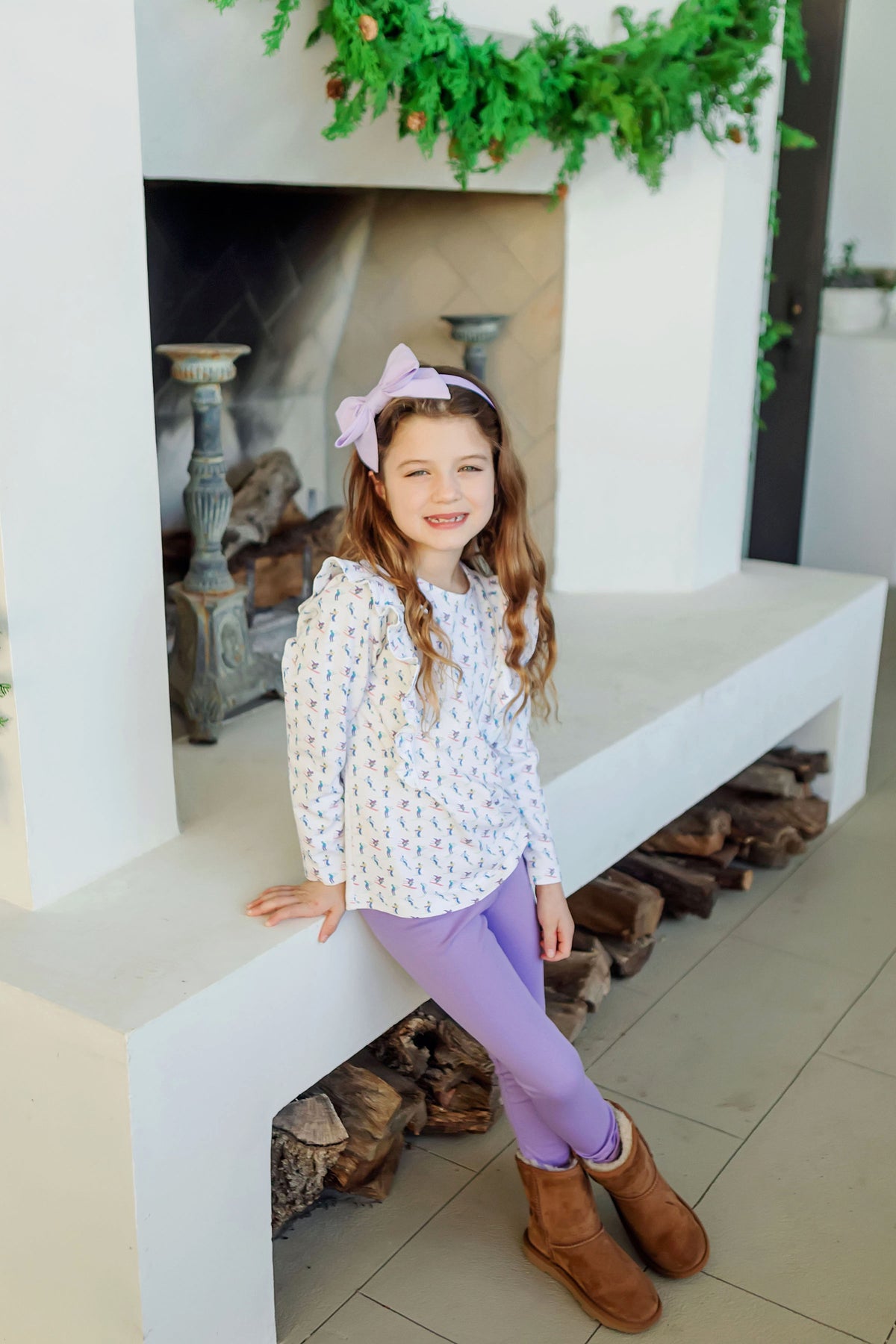 Olive Set Girls' Legging Set Hitting the Slopes outfit perfect for everyday wear