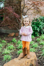 Morgan Set Girls' Legging Set Pretty Pumpkins outfit perfect for everyday wear
