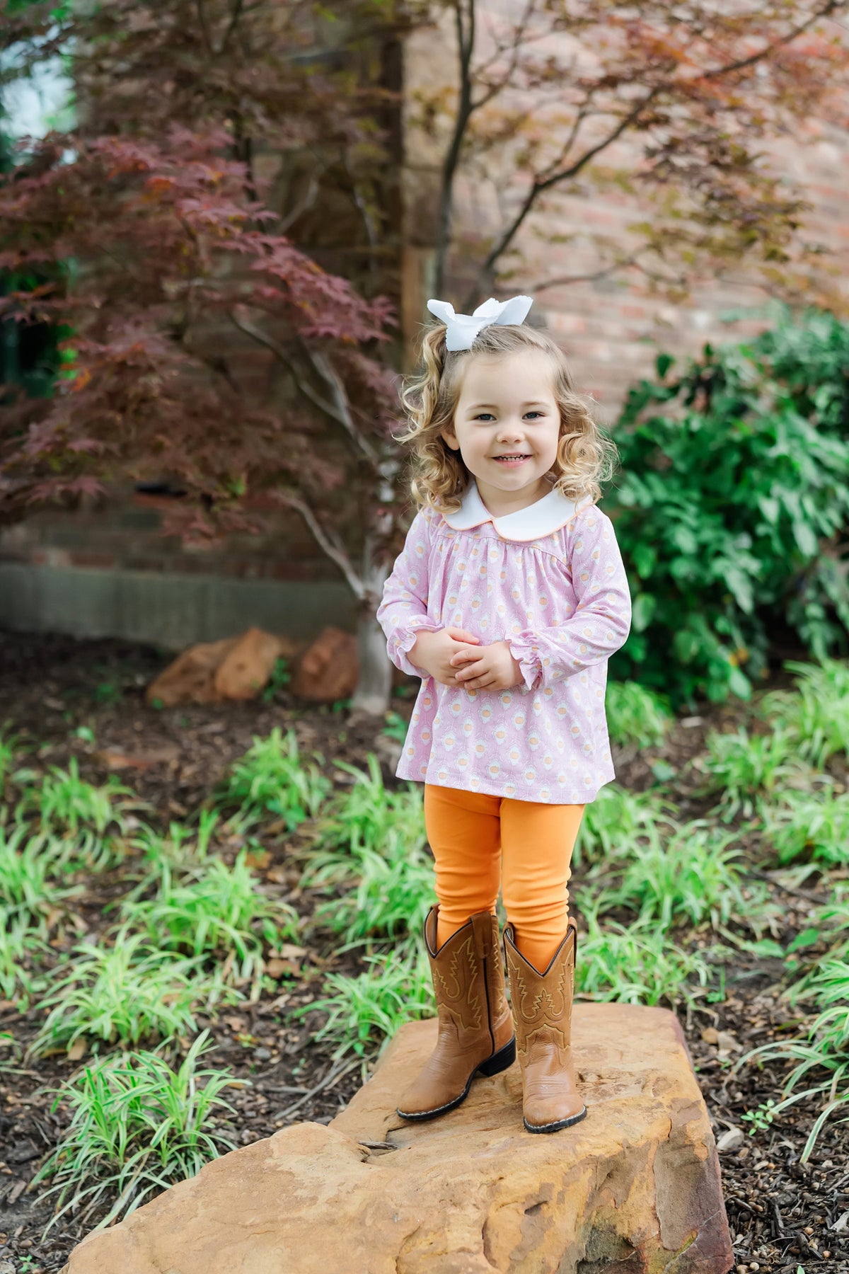 Morgan Set Girls' Legging Set Pretty Pumpkins outfit perfect for everyday wear