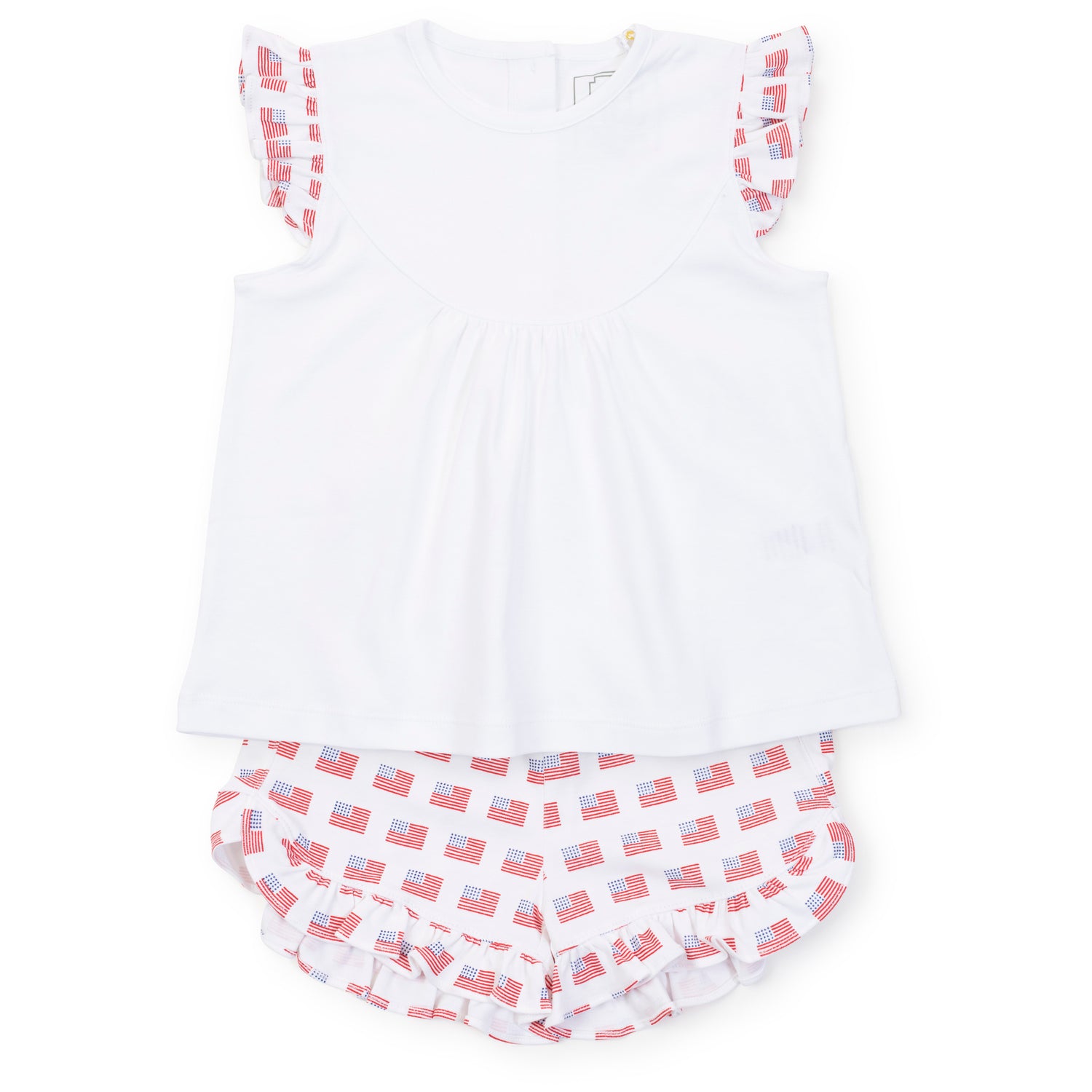 Ella Girls' Short Set American Flag