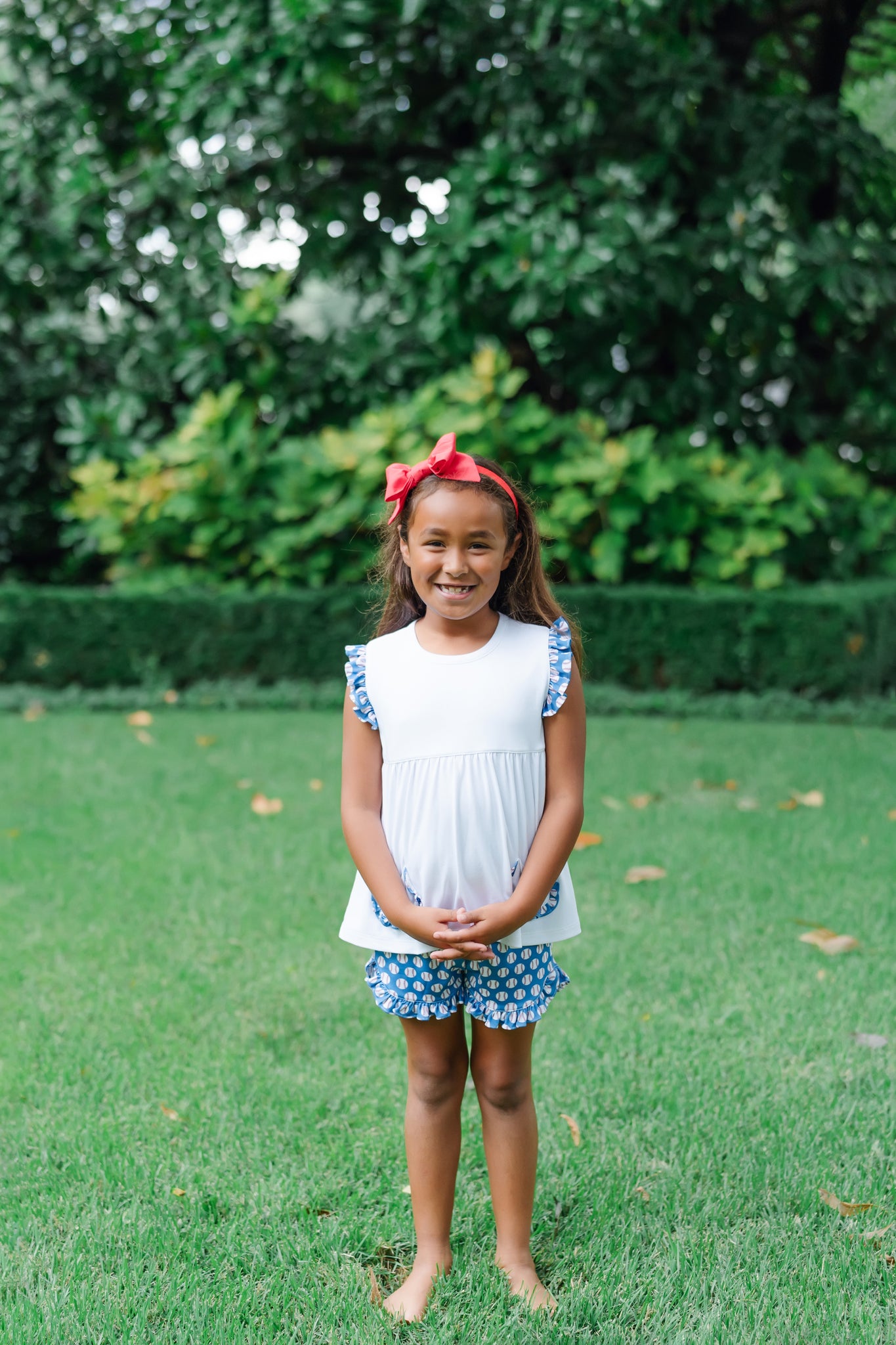 Buy Gentry Girls' Short Set Baseball Grand Slam kids clothing online