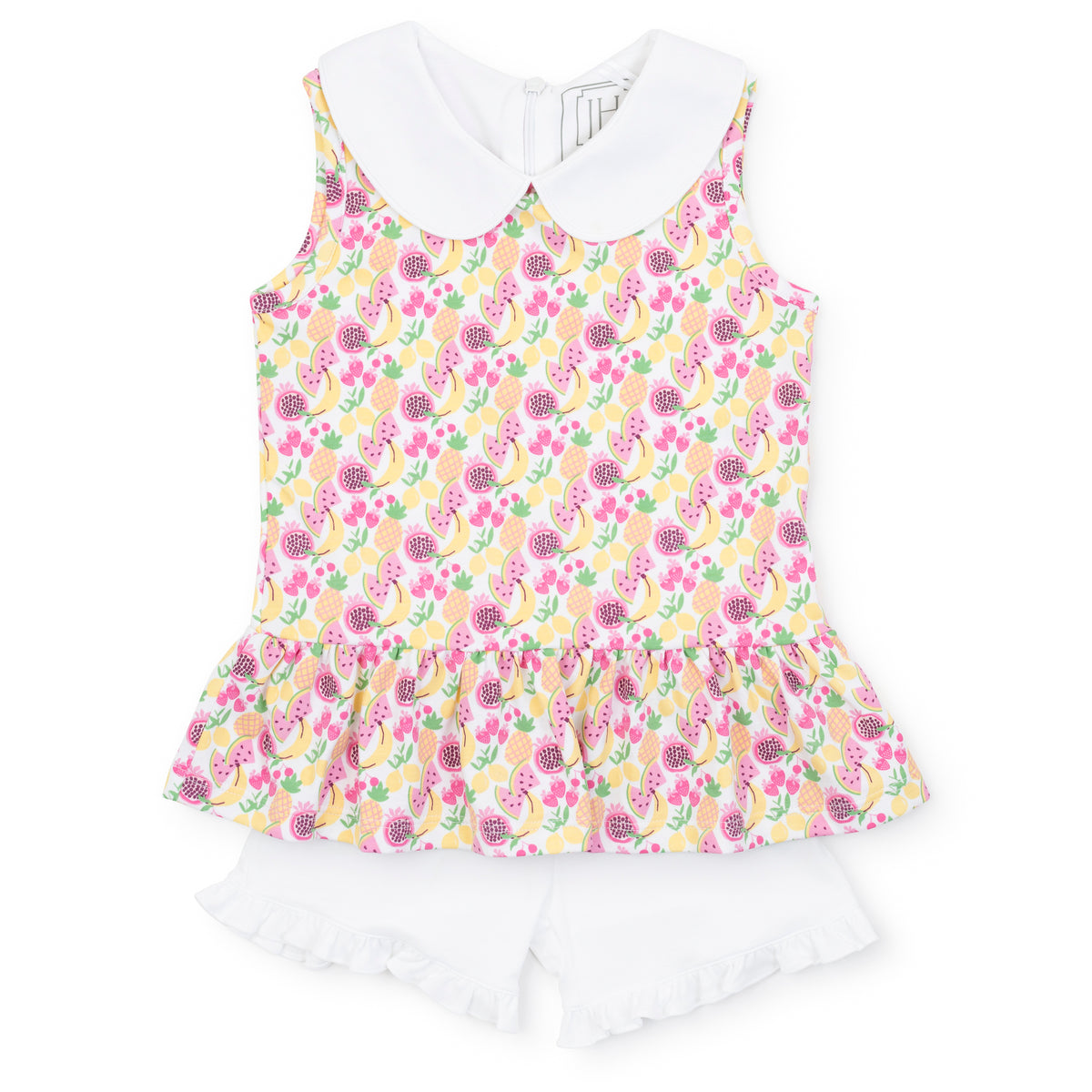 Everyday Landry Girls' Pima Cotton Short Set Tropical Fruit Kidswear