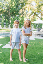 Emery Girls' Short Set - Palm Tree Isle Pink soft cotton kids fashion wear