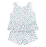 Everyday Poppy Girls' Short Set - Palm Tree Isle Pink Kidswear