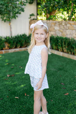 Poppy Girls' Short Set - Palm Tree Isle Pink soft cotton kids fashion wear