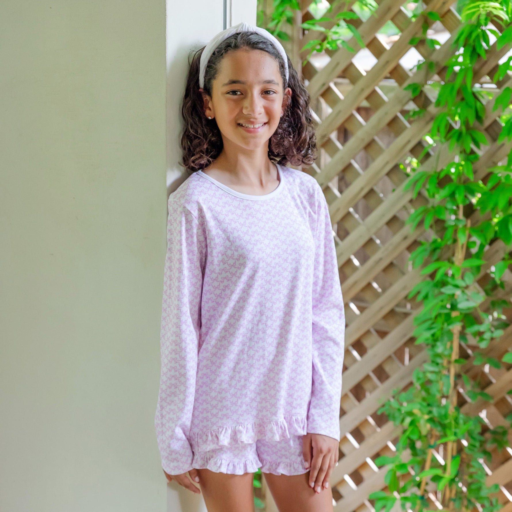 Buy Rorie Girls' Short Set Pretty Pink Bows kids clothing online