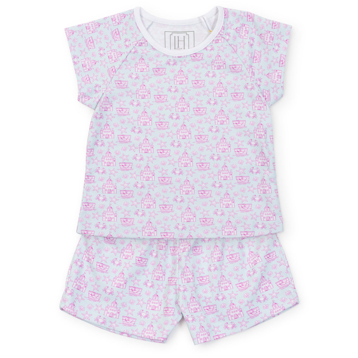 Everyday Emery Girls' Short Set - Sandcastles Pink Kidswear