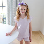 Emery Girls' Short Set - School Plaid Pink outfit perfect for everyday wear