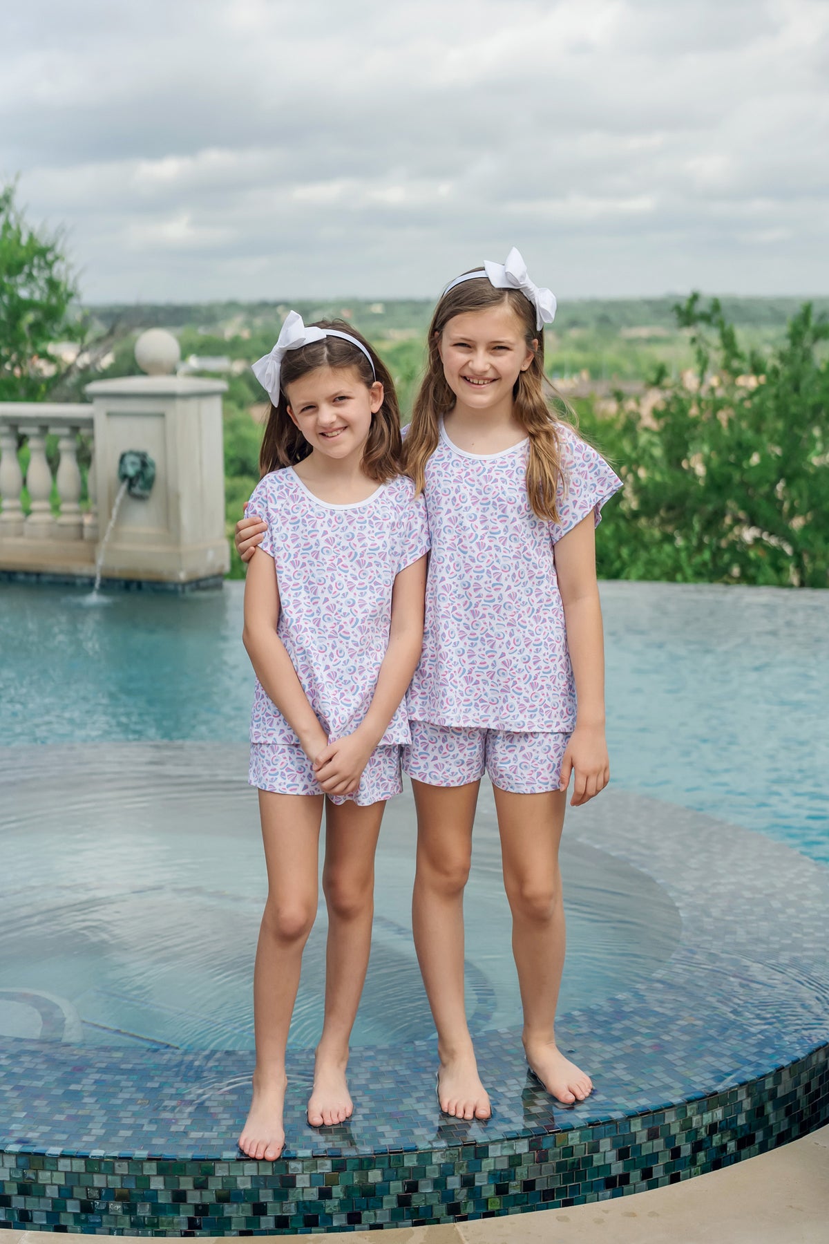 Emery Girls' Short Set - Seashells on the Seashore outfit perfect for everyday wear
