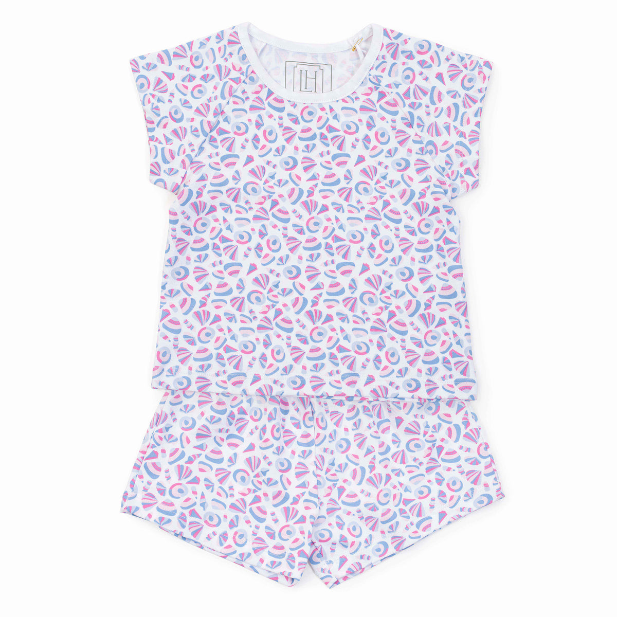 Everyday Emery Girls' Short Set - Seashells on the Seashore Kidswear