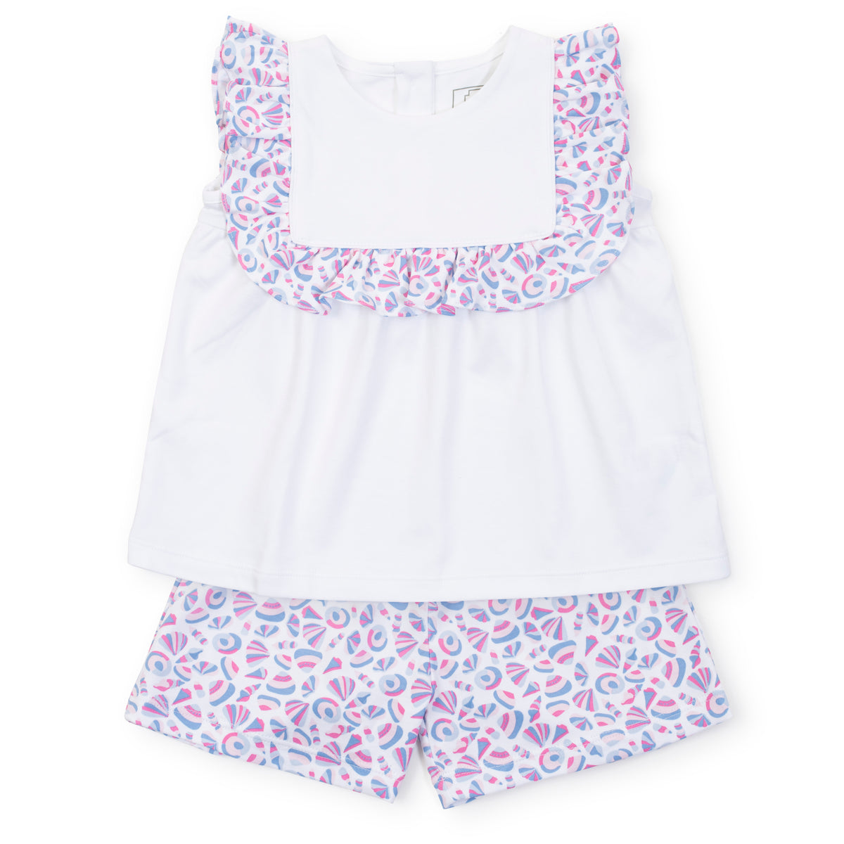Everyday Penelope Girls' Short Set Seashells on the Seashore Kidswear