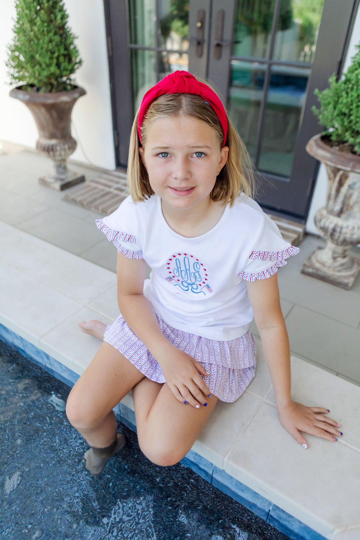 Winnie Girls' Skirt Set - Stars and Stripes outfit perfect for everyday wear