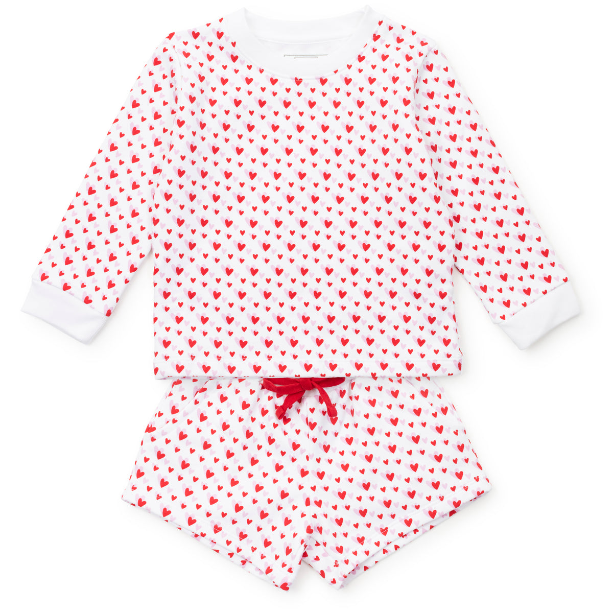 Everyday Stella Girls' Sweatshirt Short Set Heart to Heart Pink Kidswear