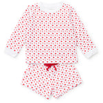 Everyday Stella Girls' Sweatshirt Short Set Heart to Heart Pink Kidswear
