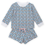 Everyday Stella Girls' Sweatshirt Short Set - Autumn Blooms Kidswear