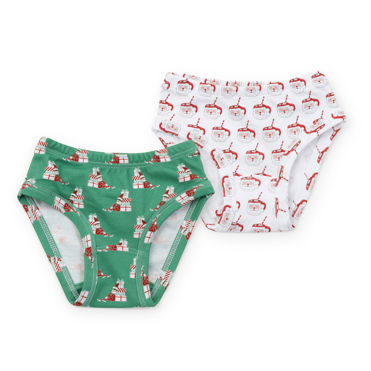 Everyday Lauren Girls' Underwear Set - Hot Cocoa Santa/Santa's Helper Kidswear