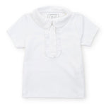 Uniform Jane Girls' Short Sleeve Polo Shirt White outfit perfect for everyday wear