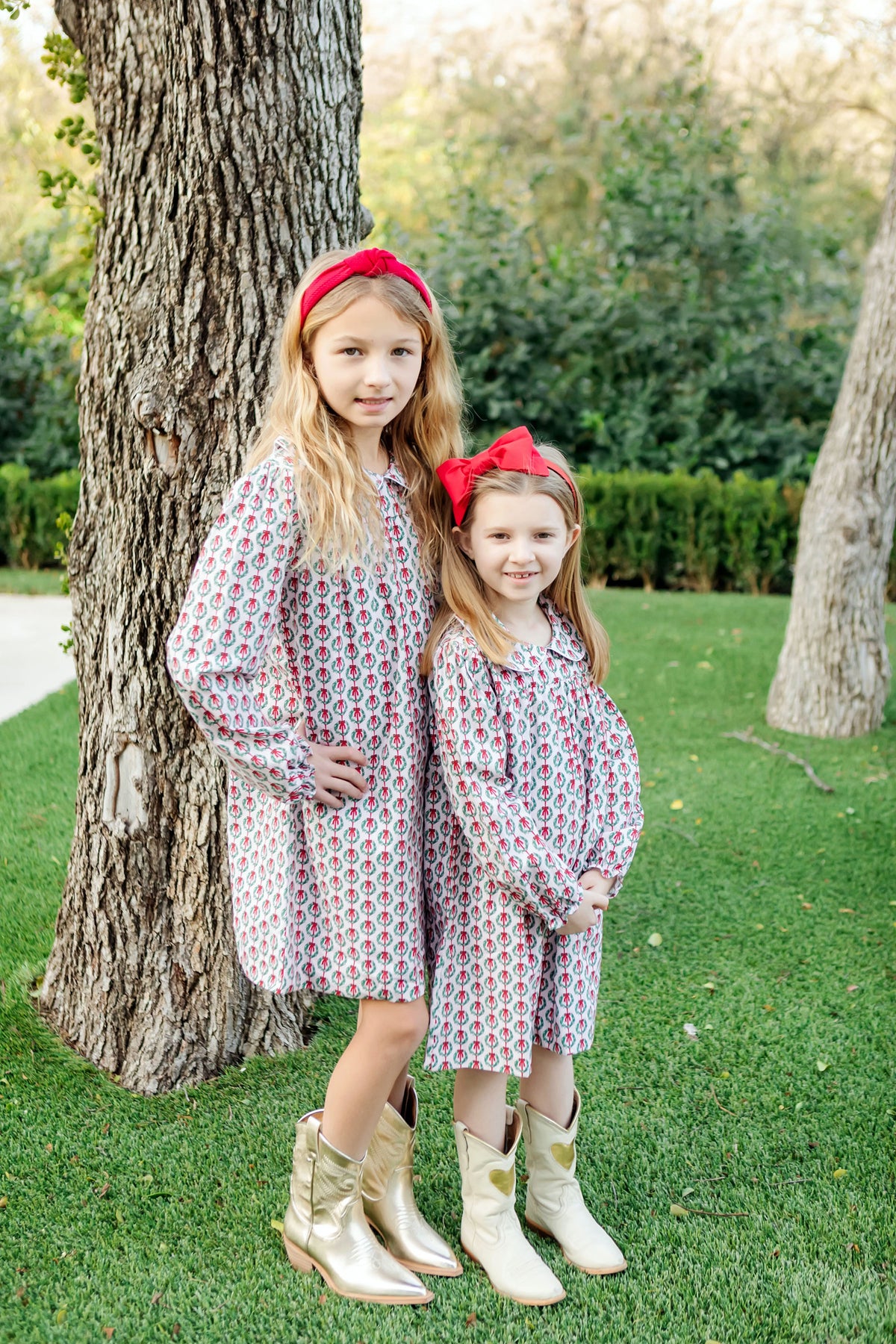 Grace Girls' Woven Dress - Pink Wreaths soft cotton kids fashion wear