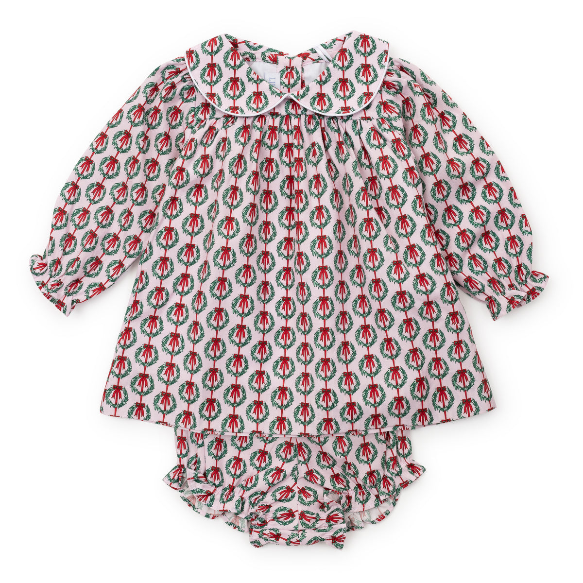 Grace Girls' Woven Dress - Pink Wreaths stylish kids outfit collection