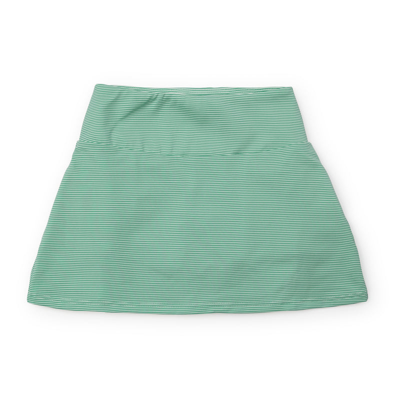 Margot Girls' Tiered Skirt by LH Sport - Green and White Stripes