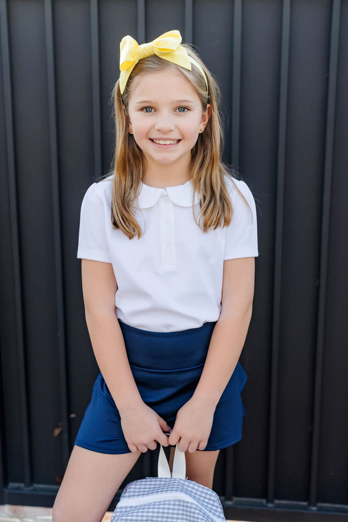 Uniform Madison Girls' Polo Short Sleeve Shirt - White soft cotton kids fashion wear