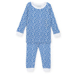 Everyday Grayson Boys' Pima Cotton Pajama Pant Set I Heart You Blue Kidswear