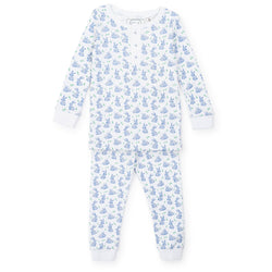 SALE Jack Boys' Pima Cotton Pajama Pant Set - Bunny Hop Blue