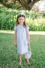 Kate Girls' Woven Pima Cotton Dress - Light Blue Box Plaid outfit perfect for everyday wear