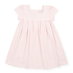 Lizzy Girls' Woven Pima Cotton Dress - Light Pink