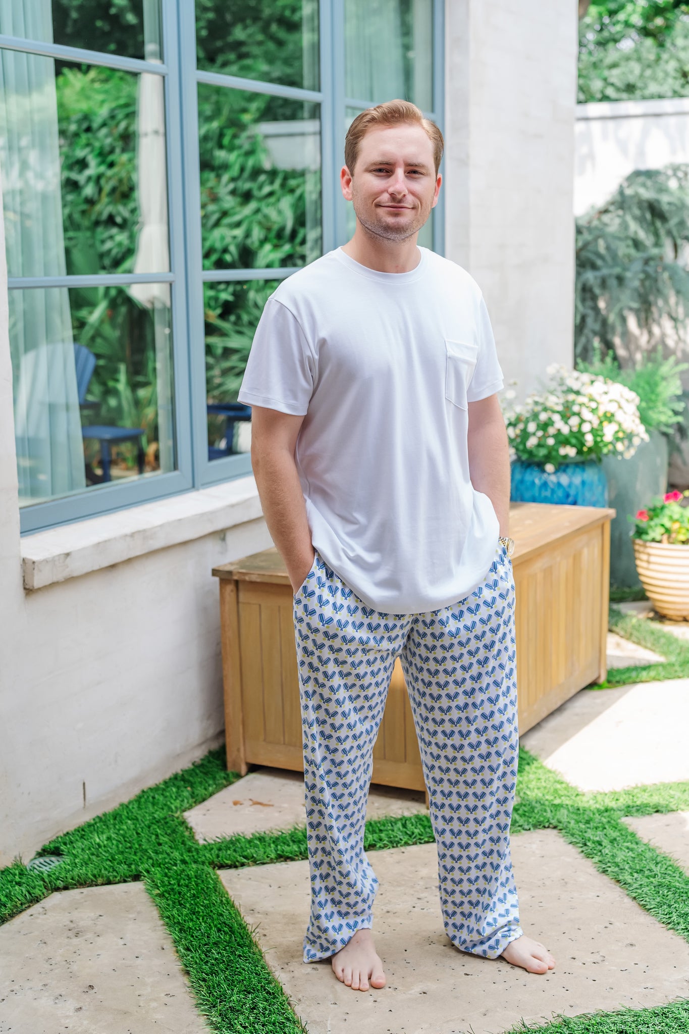 Buy Brent Men's Hangout Pant - Pickleball Blue kids clothing online