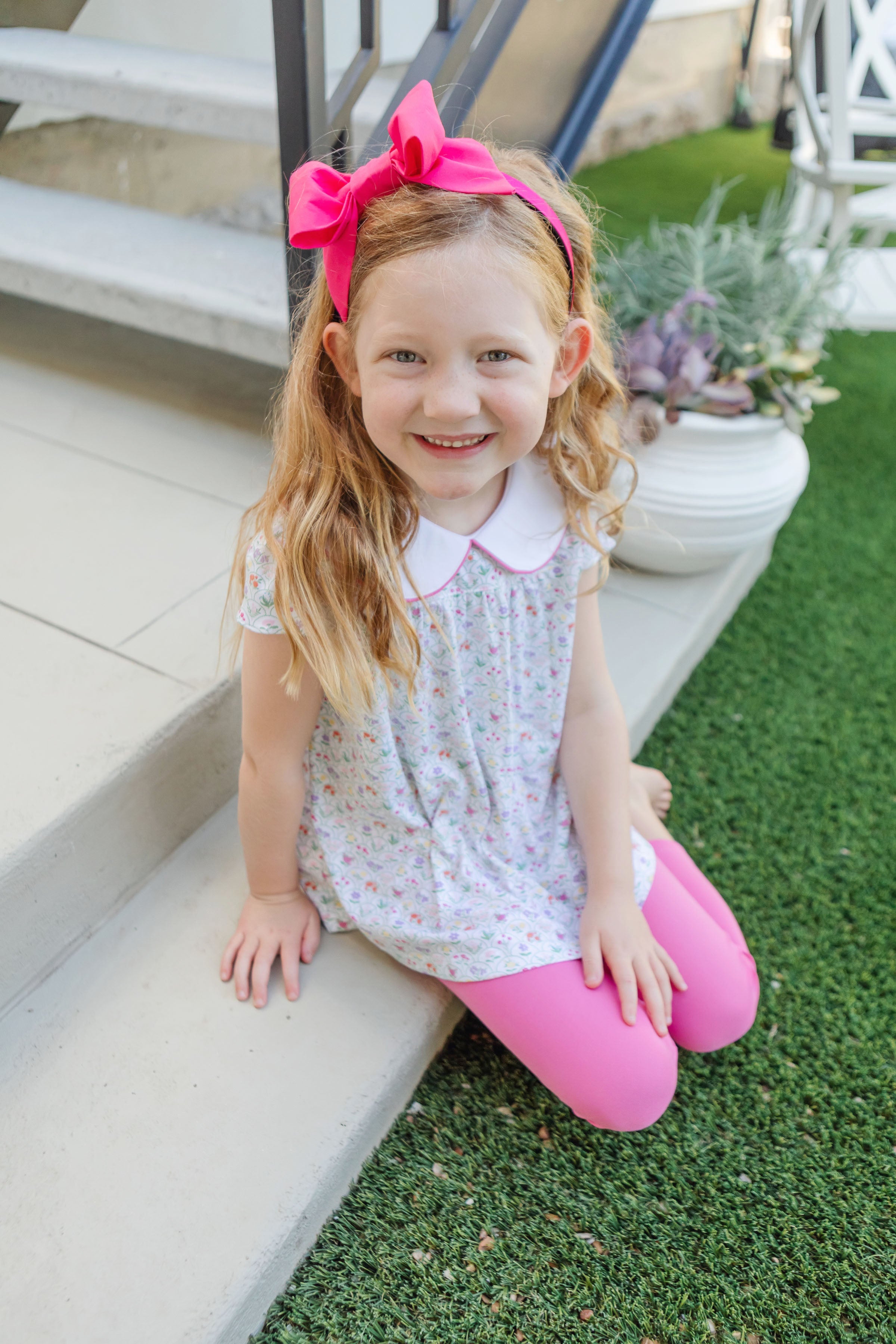 Minden Girls' Pima Cotton Legging Set - Garden Floral