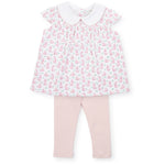 Everyday Minden Girls' Pima Cotton Legging Set - Bunny Hop Pink Kidswear