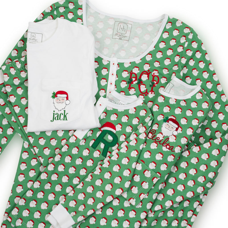 Alden Girls' Pima Cotton Pajama Pant Set - Hey Santa