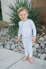Parker Boys' Zipper Pajama - Pacific Palms Blue soft cotton kids fashion wear