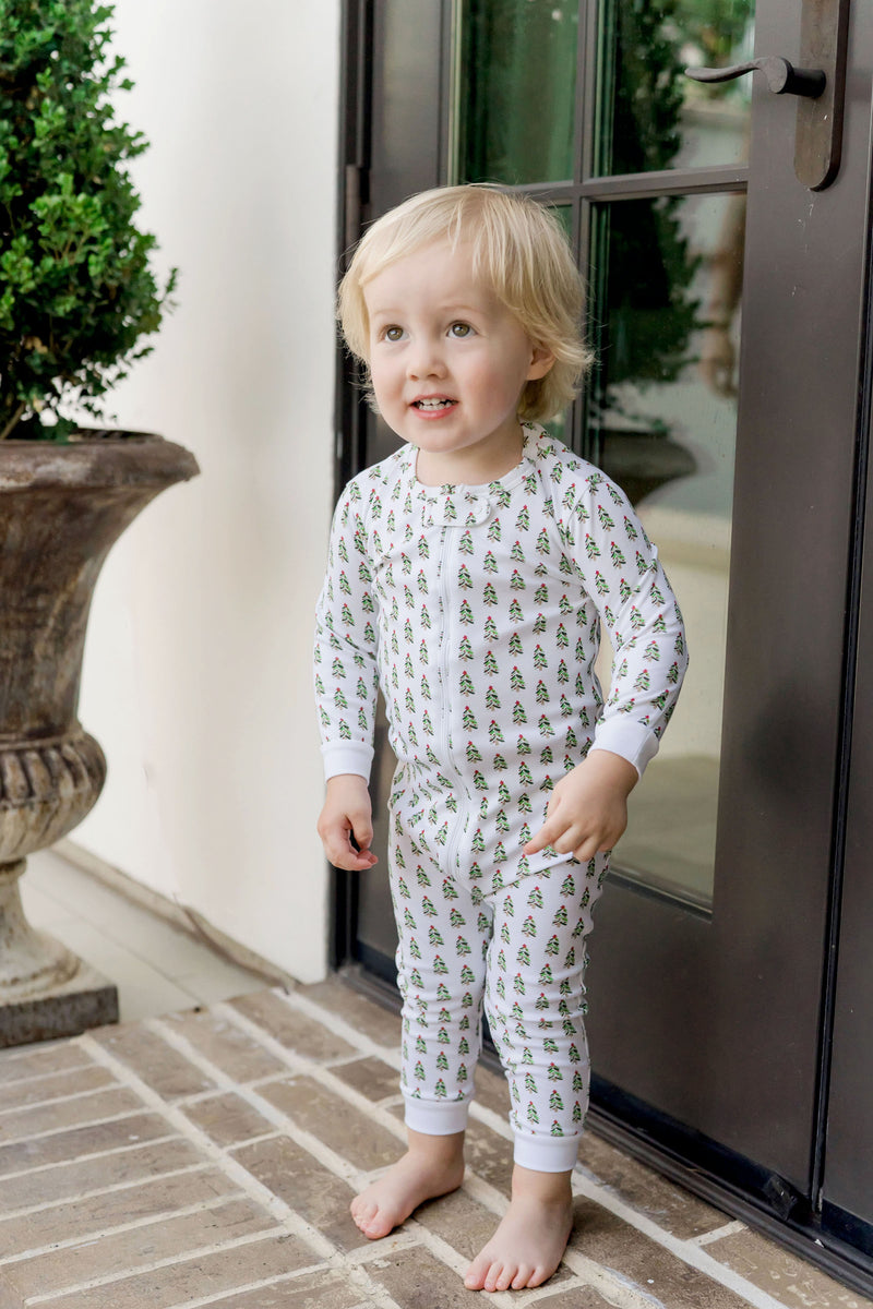 Parker Pima Cotton Zipper Pajama - Oh Christmas Tree