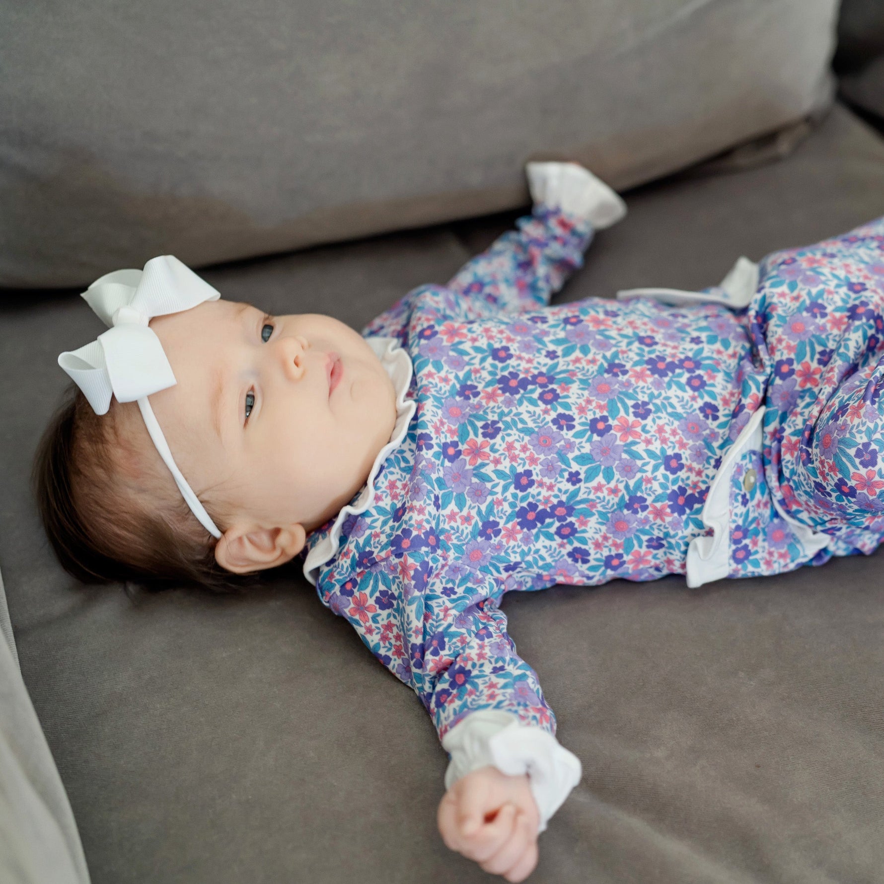 Lucy Girls' Romper Blackberry Floral stylish kids outfit collection