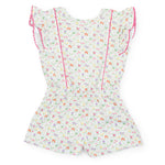 Everyday Rae Girls' Pima Cotton Romper - Garden Floral Kidswear