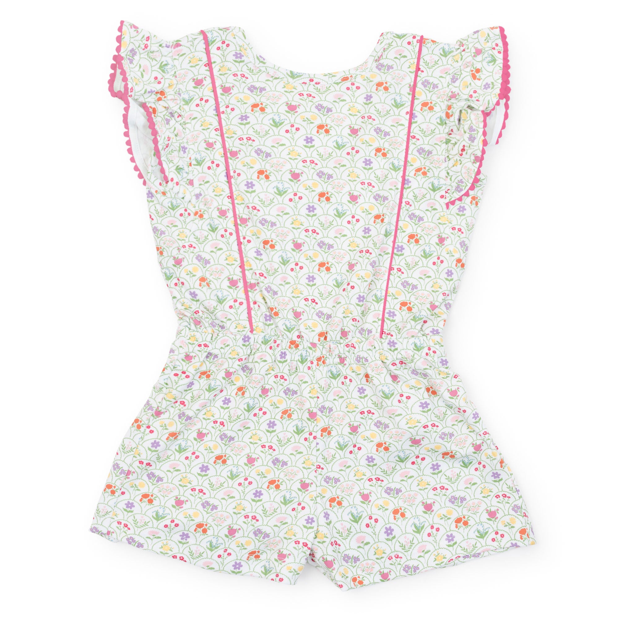 Rae Girls' Pima Cotton Romper - Garden Floral